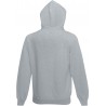 sweat capuche gris clair sans fermeture éclair poche devant fruit of the loom
