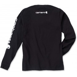 T-shirt noir manches longues logo carhartt