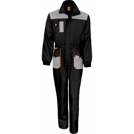 Combinaison de travail noir Lite result Col montant et fermeture zippe