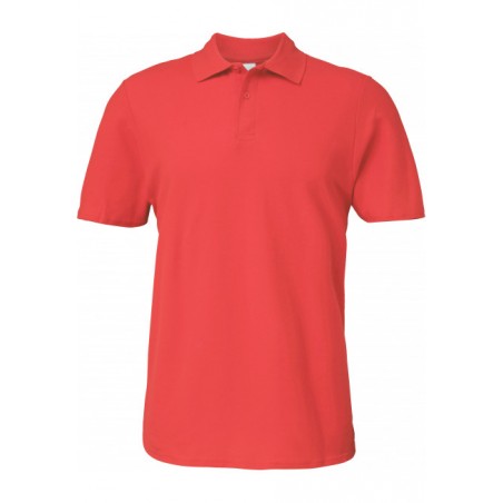 Polo saumon Homme Softstyle coton Double Piqué marque gildan 2 boutons