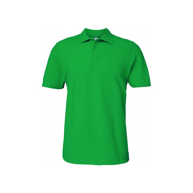 Polo vert Irlandais Homme Softstyle coton Double Piqué marque gildan