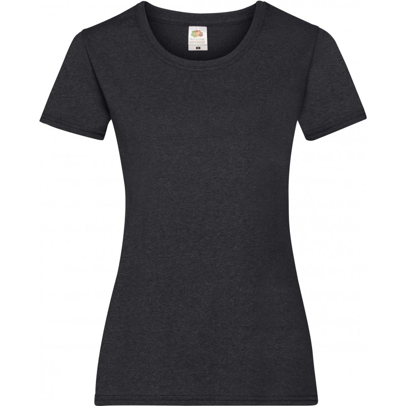T-SHIRT XS au 2XL FEMME GRIS FONCE VALUEWEIGHT FRUIT OF THE LOOM SC61372