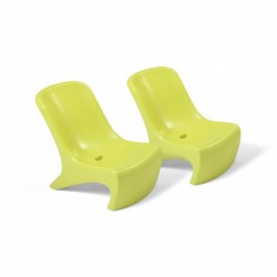 STEP2 JUNIOR CHIC 2-PIÈCE CHAIR SET LIME CHAISE PLASTIQUE JAUNE CITRON ENFANT 2 ANS