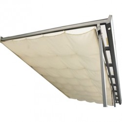 Habrita rideau d'ombrage pour toit terrasse tt 3050 al fabriqué en polyester 130 gr/m2 coloris écru