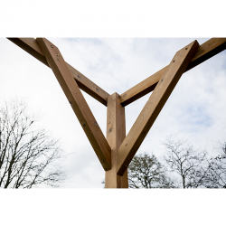 HABRITA pergola Thonon en bois Thermo Chauffé sans Couverture 8,88 m²