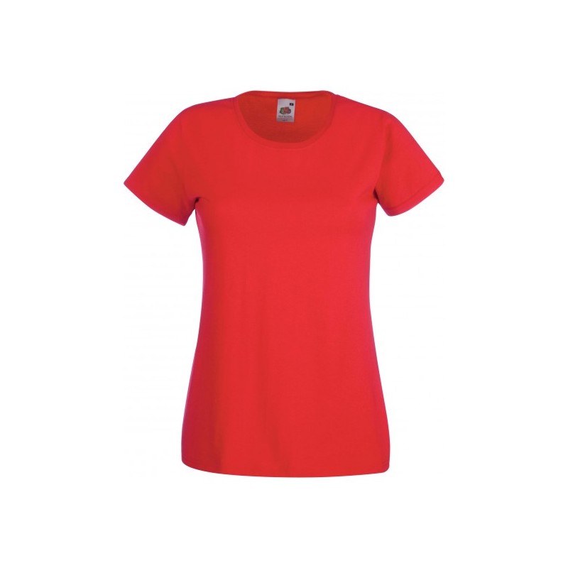 T-SHIRT XS au 2XL FEMME ROUGE VALUEWEIGHT FRUIT OF THE LOOM SC61372