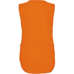 Tunique polyester coton orange femme santé, ménage, spa, institue de beauté KARIBAN