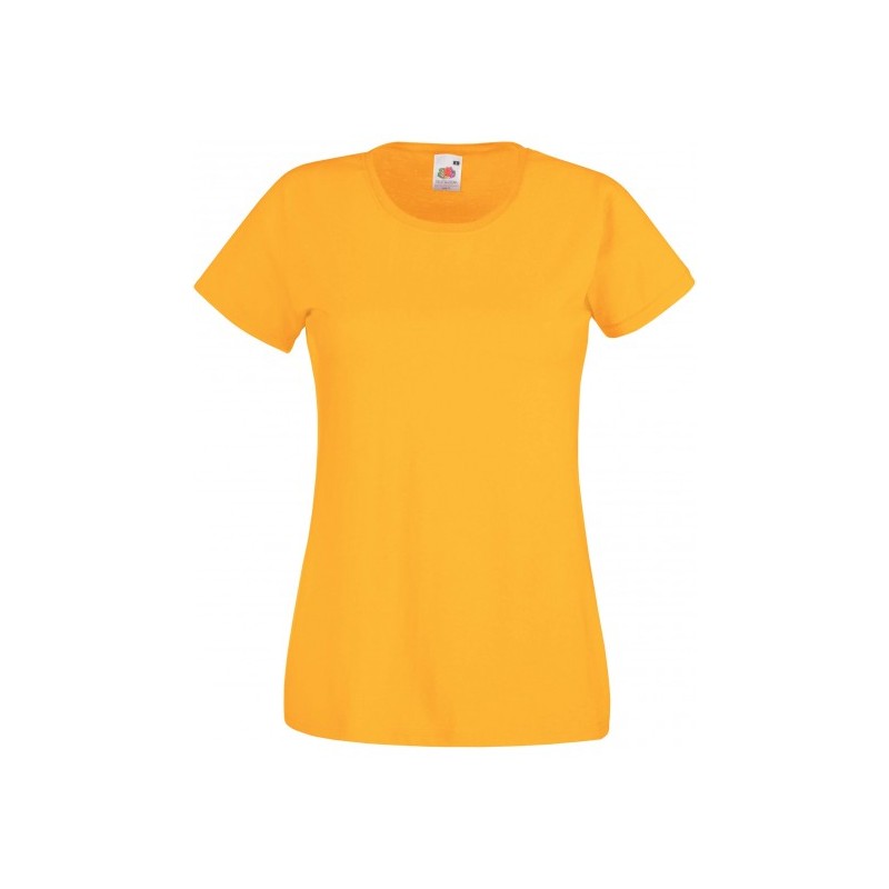 T-SHIRT XS au 2XL FEMME JAUNE D'OR VALUEWEIGHT FRUIT OF THE LOOM SC61372