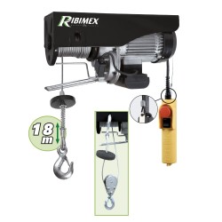 Palan 495/990 kg 1600 w électrique télécommande Ribimex