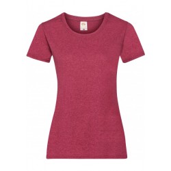 T-SHIRT XS au 2XL FEMME ROUGE VINTAGE VALUEWEIGHT FRUIT OF THE LOOM SC61372