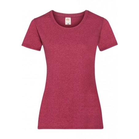 T-SHIRT XS au 2XL FEMME ROUGE VINTAGE VALUEWEIGHT FRUIT OF THE LOOM SC61372