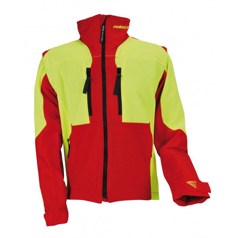 VESTE SOFTSHELL AIGOUAL jaune travail forestier manches amovibles Francital VESTE SOFTSHELL AIGOUAL jaune travail forestier manches amovibles Francital