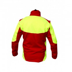 VESTE SOFTSHELL AIGOUAL jaune travail forestier manches amovibles Francital