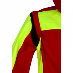 VESTE SOFTSHELL AIGOUAL jaune travail forestier manches amovibles Francital