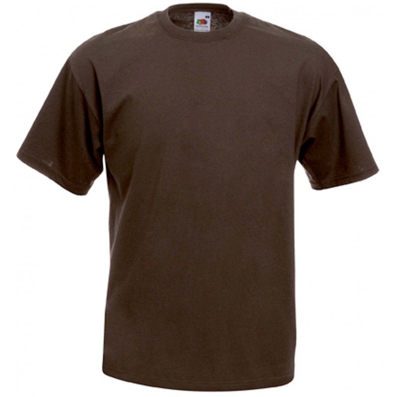 t-shirt S au 3XL marron chocolat homme valueweight fruit of the loom SC221