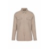 Chemise safari beige manches longues retroussables homme outdoor Kariban