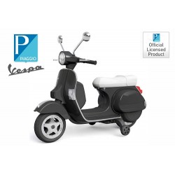 Piaggio Vespa scooter électrique 12V blanc pour enfant avec roulettes