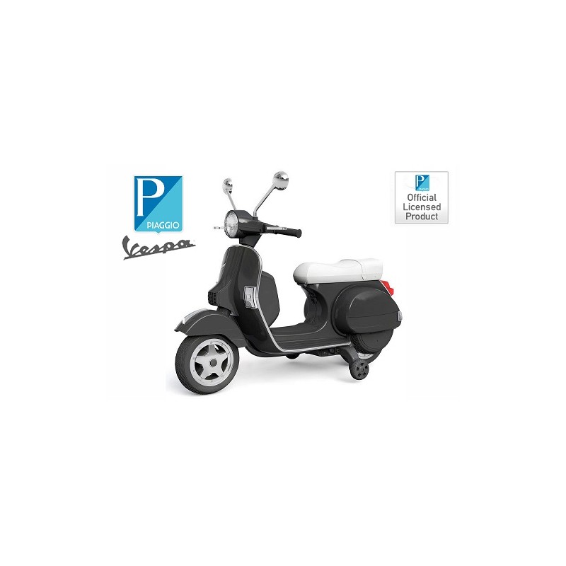 Piaggio Vespa scooter électrique noir pour enfant avec roulettes