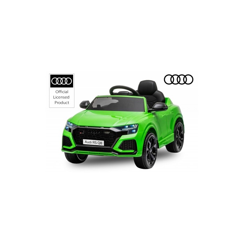 voiture électrique enfant Audi verte RS Q8 2x 35W 12V 7Ah 2.4G RC Bluetooth