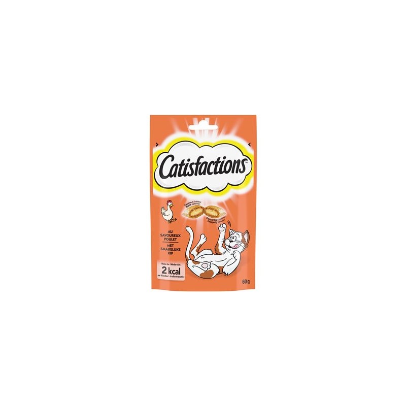 Friandises chats Catisfactions Poulet - 60g