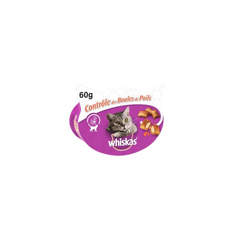 Friandises chats Whiskas Contrôle boules de poils - 60g