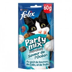 Friandises chats Félix Saveur océane Party mix - 60g