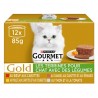 Barquettes chats Gourmet terrines légumes, bœuf, poulet, thon, canard
