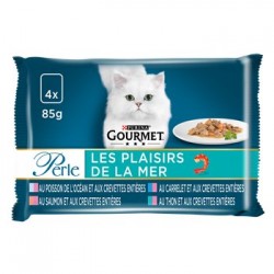 Sachet repas chats Gourmet 4 variétés poissons - 4x85g