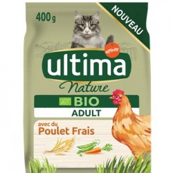 Croquettes chats Ultima Nature Bio - poulet - 400g