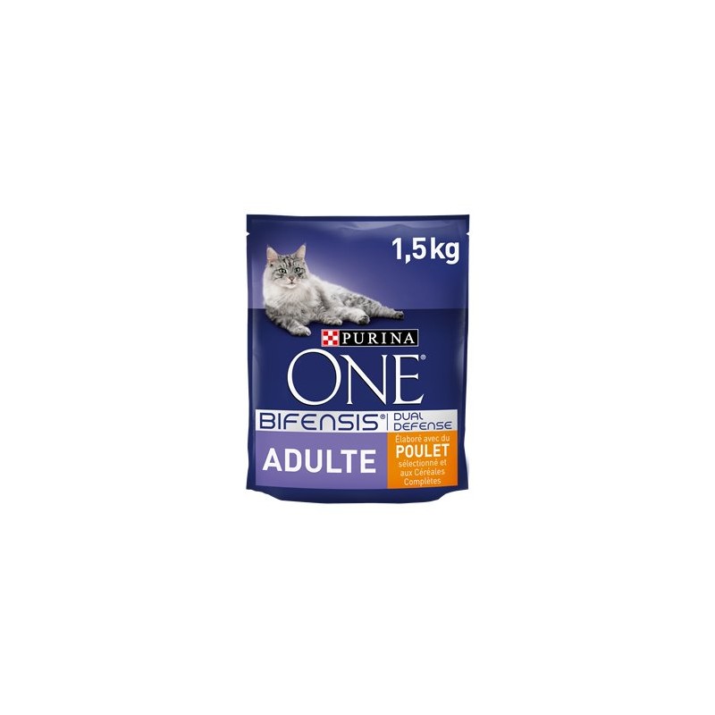 Croquettes chat Purina One Adulte - Poulet-Céréales -1.5kg Croquettes chat Purina One Adulte - Poulet-Céréales -1.5kg