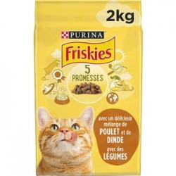 Croquettes chat Friskies Poulet-Dinde-Légume - 2kg