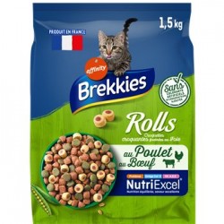 Croquettes chat Brekkies Bœuf, Poulet, Foie - 1.5kg