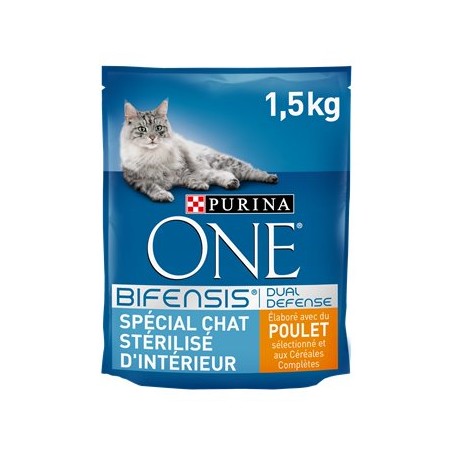 Croquettes chat Purina One Stérilisé-Intérieur-boules de poils -Poulet 1.5kg