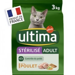 Croquette chat stérilisé Ultima Poulet - 3kg