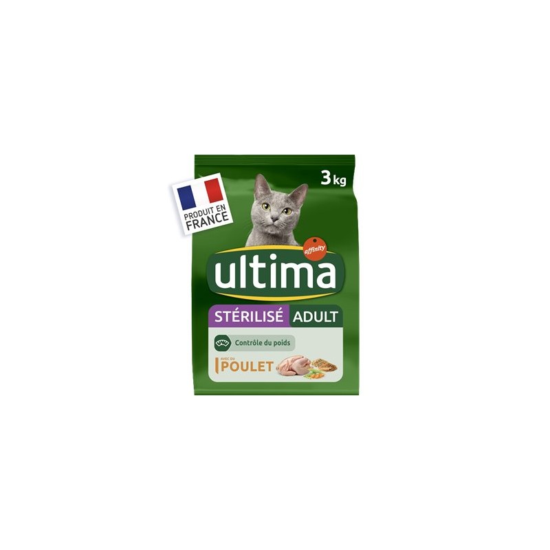 Croquette chat stérilisé Ultima Poulet - 3kg