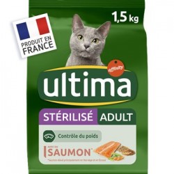 Croquettes chat Ultima Stérilisé - Saumon - 1.5kg