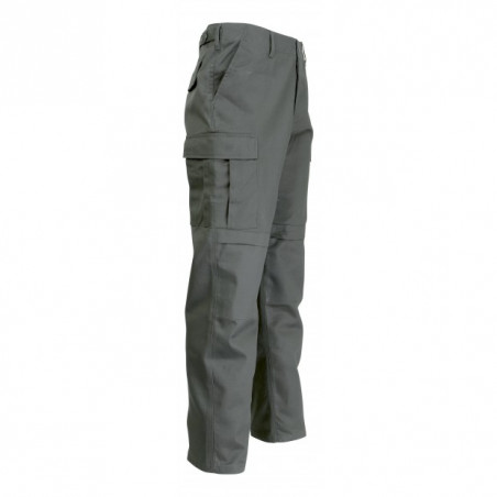 Pantalon kaki treillis militaire BDU bas à lacets, fermeture boutons