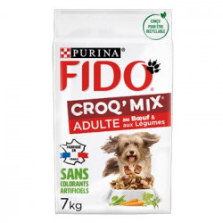Croquette pour chien Fido Croq' Mix boeuf et légumes 3kg