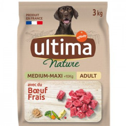 Croquettes chiens Ultima Nature Medium-maxi - bœuf - 3kg