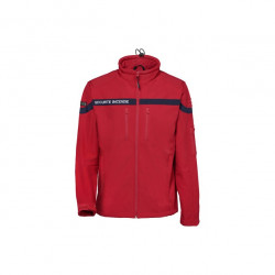 Blouson softshell rouge sécurité incendie