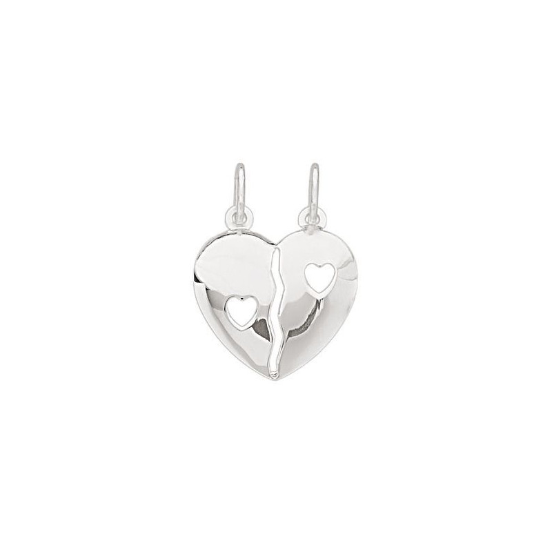 Pendentif coeur à partager. en argent 2,35gr environs