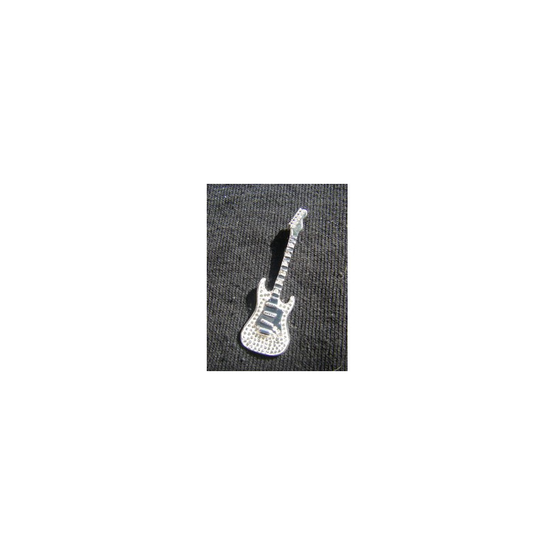 pendentif guitare en argent 925° avec zirconium. Superbe ! pendentif guitare en argent 925° avec zirconium. Superbe !