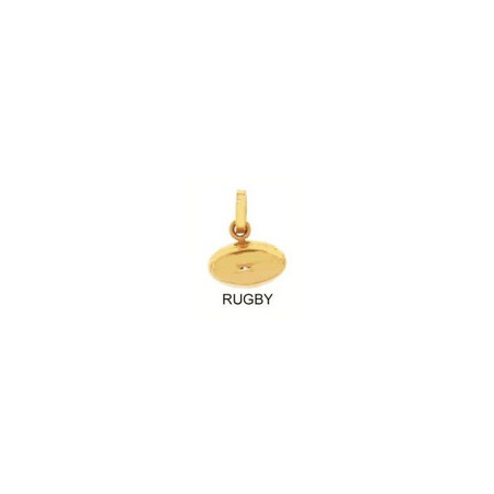 pendentif ballon de rugby en plaqué Or