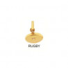 pendentif ballon de rugby en plaqué Or