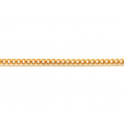 Chaîne maille Gourmette diamantée 1,20 mm x 45 cm, Plaqué or 3 microns