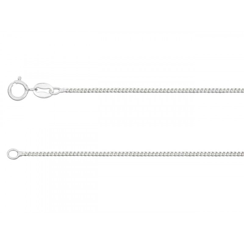 Chaîne maille gourmette 1,2 mm, 50 cm, Argent 925