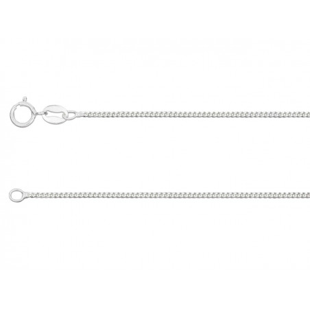 Chaîne maille gourmette 1,2 mm, 50 cm, Argent 925
