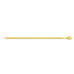 Chaîne maille Forçat ronde 1,10 mm, 50 cm, Or jaune 18k