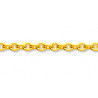 Chaîne maille Forçat ronde 1,10 mm, 50 cm, Or jaune 18k