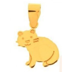 pendentif chat en or 18 carats 1cm x 1cm